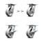Service Caster 5 Inch V Groove Semi Steel Swivel Caster Swivel Locks 2 Brakes SCC, 2PK SCC-35S520-VGB-BSL-2-SLB-2 - alternate 1